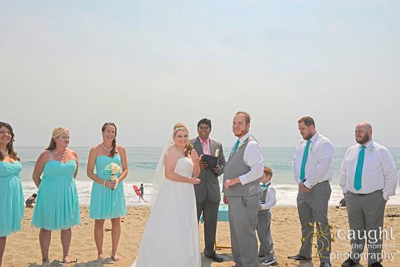 056 Wood Beach Wedding Point Dume Mailbu