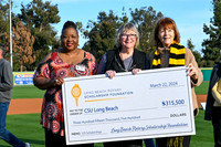 Check Presentation at Baseball Game March 2024