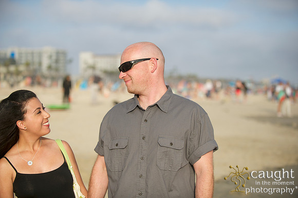 002 Sarah & Mick Romantic Engagement Photos in Huntington Beach