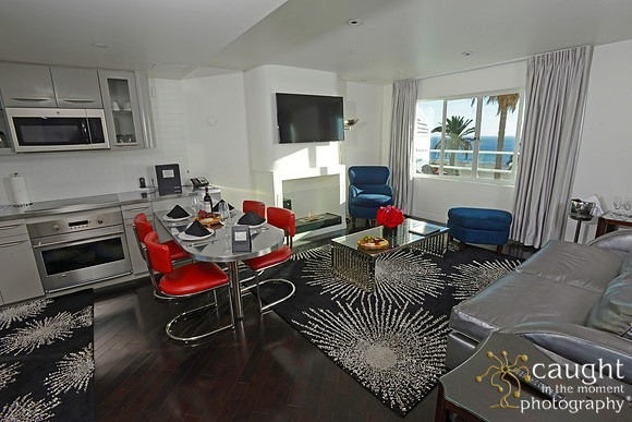 kitchen and living room