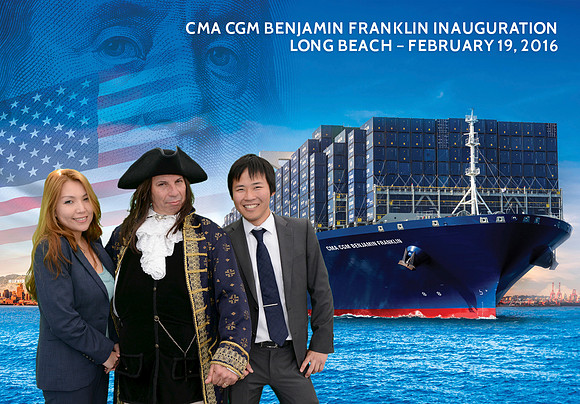 102 CMA CGM Benjamin Franklin Inauguration