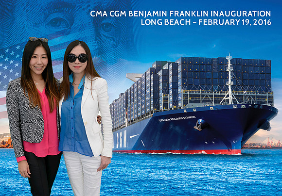 145 CMA CGM Benjamin Franklin Inauguration