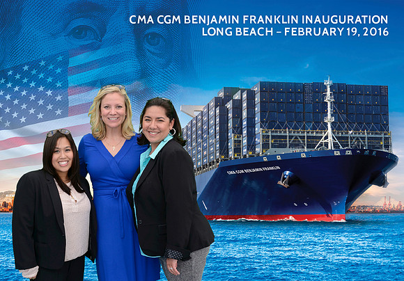 113 CMA CGM Benjamin Franklin Inauguration