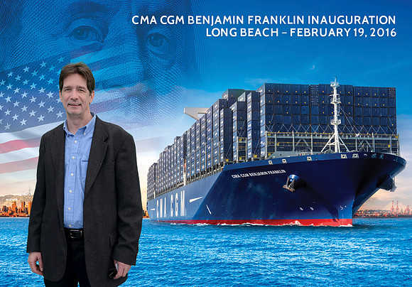117 CMA CGM Benjamin Franklin Inauguration