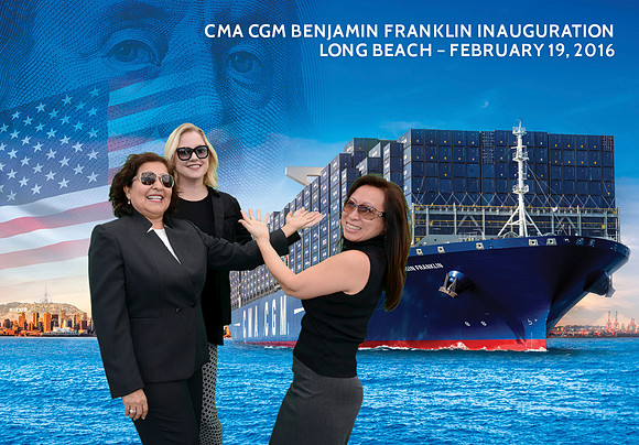 107 CMA CGM Benjamin Franklin Inauguration