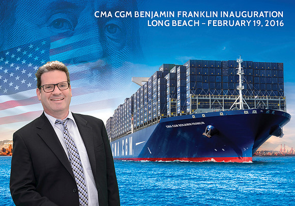 099 CMA CGM Benjamin Franklin Inauguration
