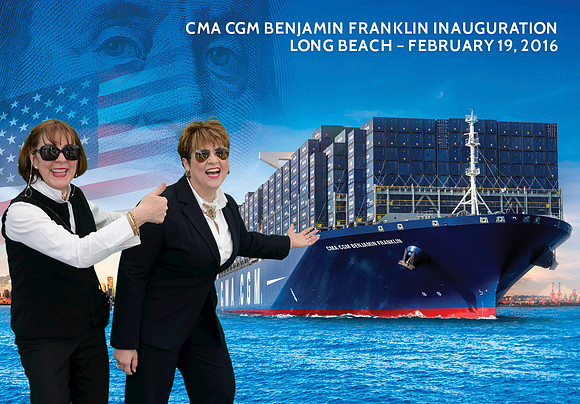 125 CMA CGM Benjamin Franklin Inauguration