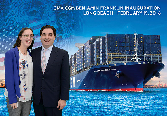 121 CMA CGM Benjamin Franklin Inauguration