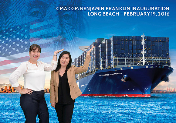 101 CMA CGM Benjamin Franklin Inauguration