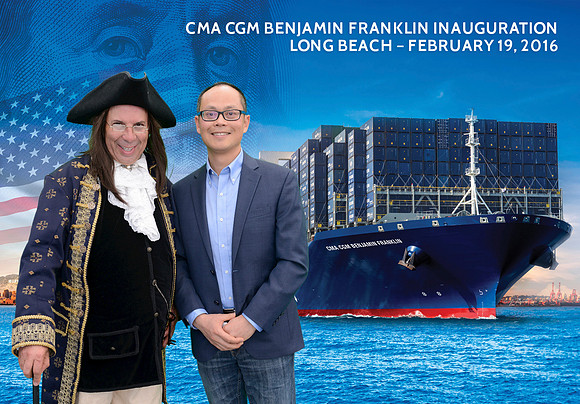 055 CMA CGM Benjamin Franklin Inauguration