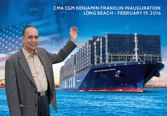 089 CMA CGM Benjamin Franklin Inauguration