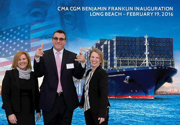150 CMA CGM Benjamin Franklin Inauguration