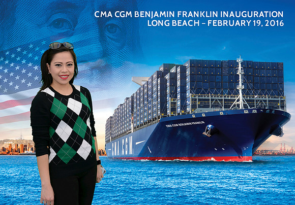 142 CMA CGM Benjamin Franklin Inauguration