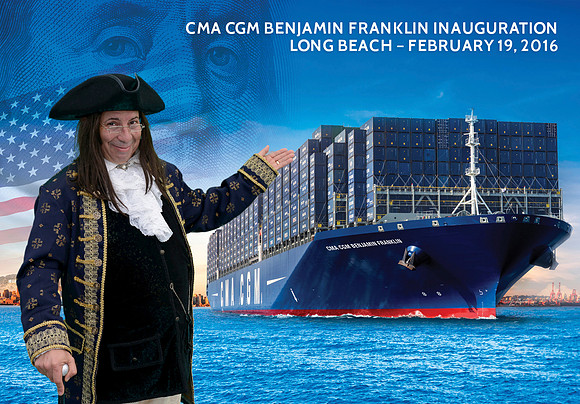 031 CMA CGM Benjamin Franklin Inauguration
