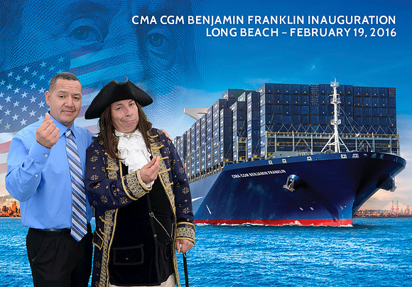 105 CMA CGM Benjamin Franklin Inauguration