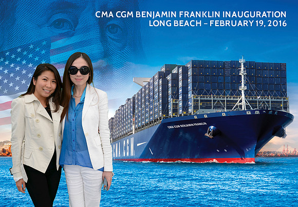 128 CMA CGM Benjamin Franklin Inauguration