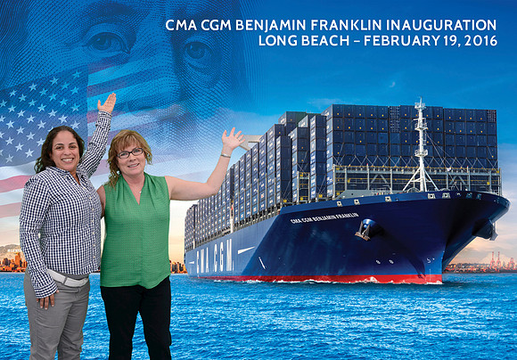 163 CMA CGM Benjamin Franklin Inauguration