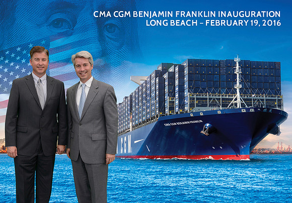 086 CMA CGM Benjamin Franklin Inauguration