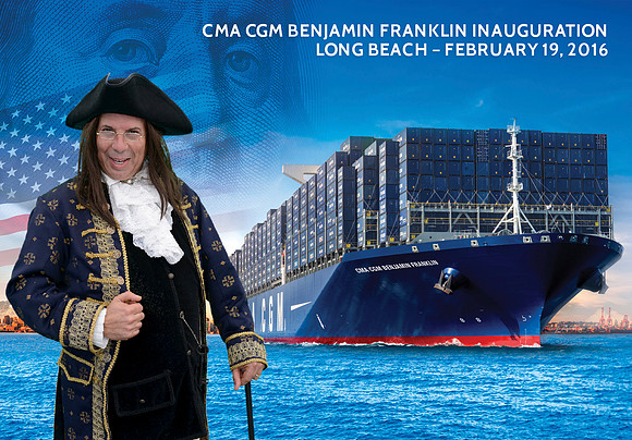 030 CMA CGM Benjamin Franklin Inauguration