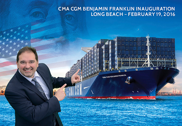 027 CMA CGM Benjamin Franklin Inauguration