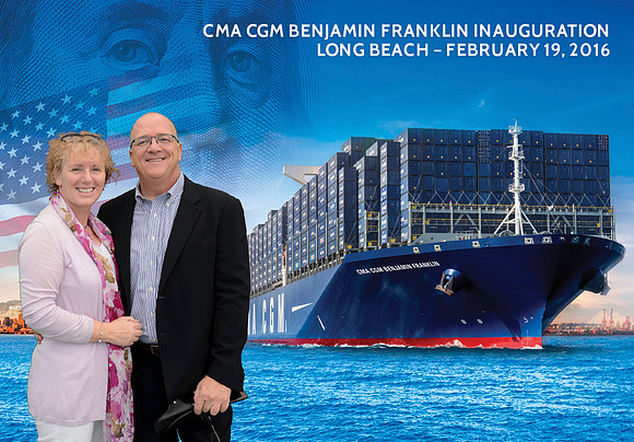 012 CMA CGM Benjamin Franklin Inauguration