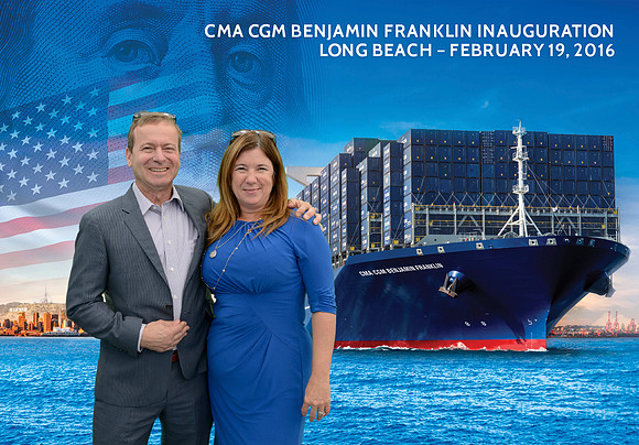 013 CMA CGM Benjamin Franklin Inauguration