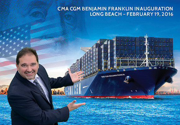 028 CMA CGM Benjamin Franklin Inauguration