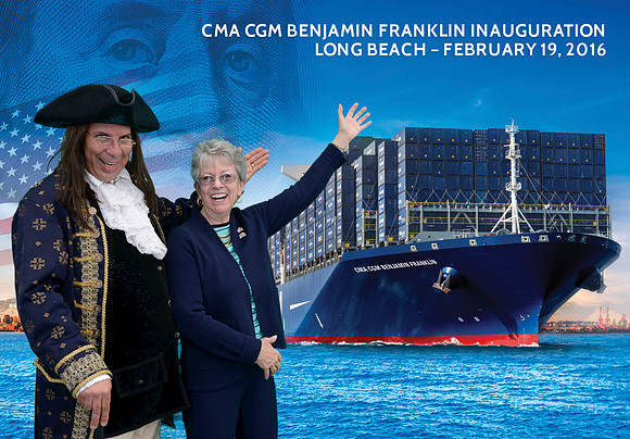 036 CMA CGM Benjamin Franklin Inauguration