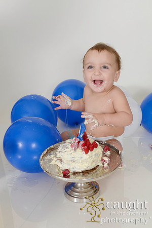 078 Liam Wacker 1st Birthday Portraits and Cake Smash